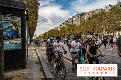 Champs Elysées piéton et Arc de Triomphe empaqueté