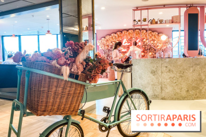 Elan café, le célèbre salon de thé rose aux Galeries Lafayette