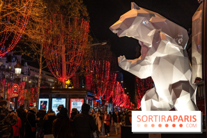 Exposition de Richard Orlinski avec Georges V et sur les Champs-Elysées