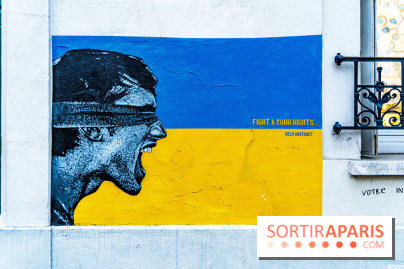Le monde du street art se mobilise pour l'Ukraine à Paris, les photos