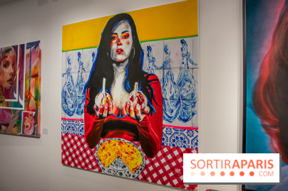 Pop Corn Time, nos photos de l'exposition de toiles et de NFT à la galerie Goldshteyn-Saatort