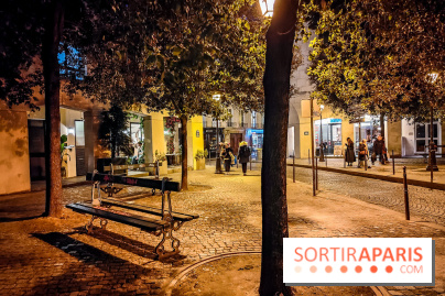 Visuels Paris - place de Thorigny nuit - banc
