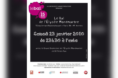bal élysée montmartre
samedi 23 janvier