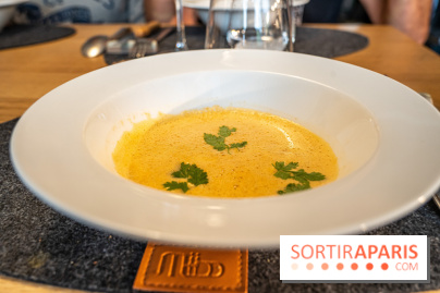 Pianovins restaurant Paris 11e - crème de crustacés - cocos de Paimpol