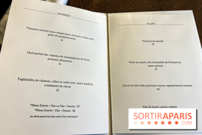 Sphère restaurant Paris 8e - carte - menu
