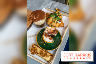 L'Éclair de Génie Café Paris - dirty coffee - croissant salé - tasse café