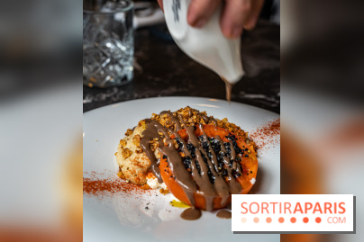 Nessia, le bistrot de chef - Paris 3e - tomates anciennes - cœur de burrata - crème d'aubergines brûlées
