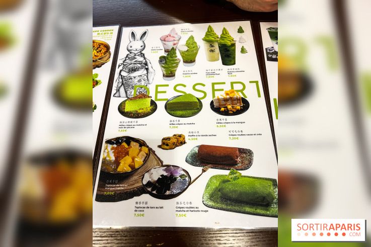 Matcha Ochaya , le café-restaurant de bubble tea de Paris - République - menu - carte