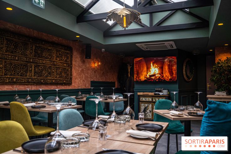 La Vela, le restaurant italien - méditerranéen de Boulogne - salle - cheminée