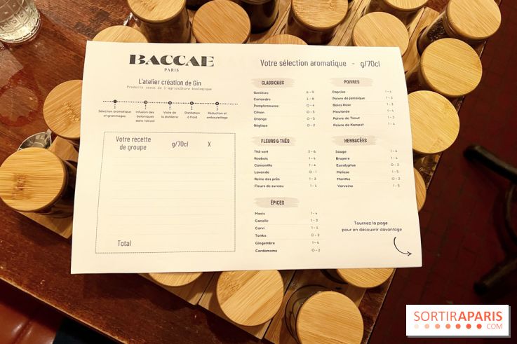 Atelier création de gin à la distillerie Baccae