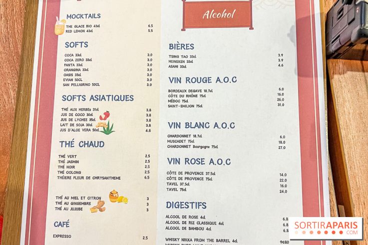 Dimdimsum Paris, le restaurant de vapeurs - menu - carte