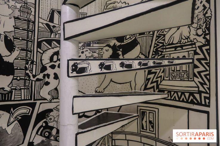 2D atelier, le salon de thé en noir et blanc