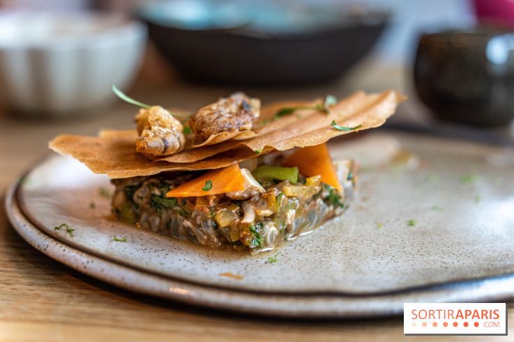 Ambos restaurant Paris - Cristina et Pierre Chomet - tarte crevettes pad thaï