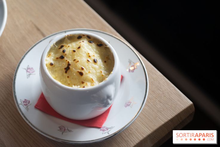 Papa Pool, le restaurant d'Arnaud Delvenne et Stéphane Rotenberg à Clamart -  soupe à l'oignon