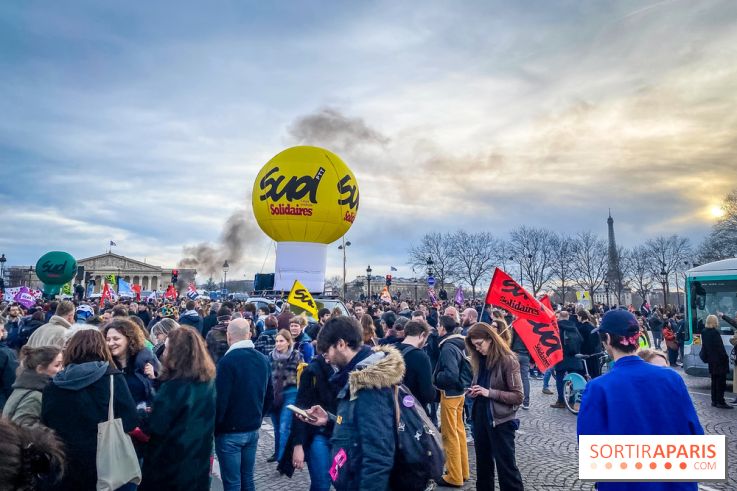Manifestation Paris - Visuels - Réforme des retraites place Concorde