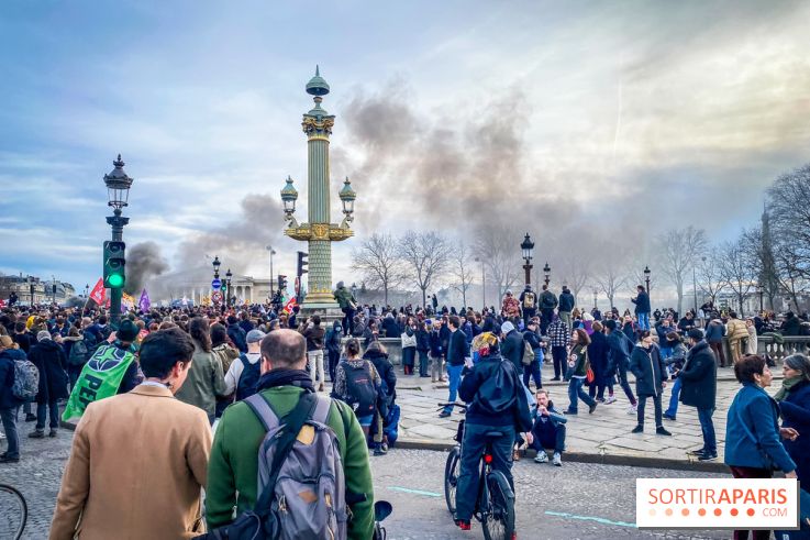 Manifestation Paris - Visuels - Réforme des retraites place Concorde