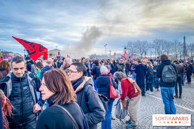 Manifestation Paris - Visuels - Réforme des retraites place Concorde