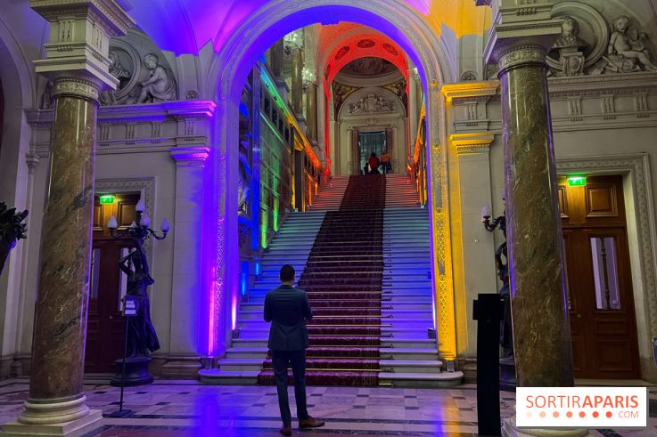 Nuit des Fiertés - Visuel Hôtel de Ville intérieur LGBTQIA+