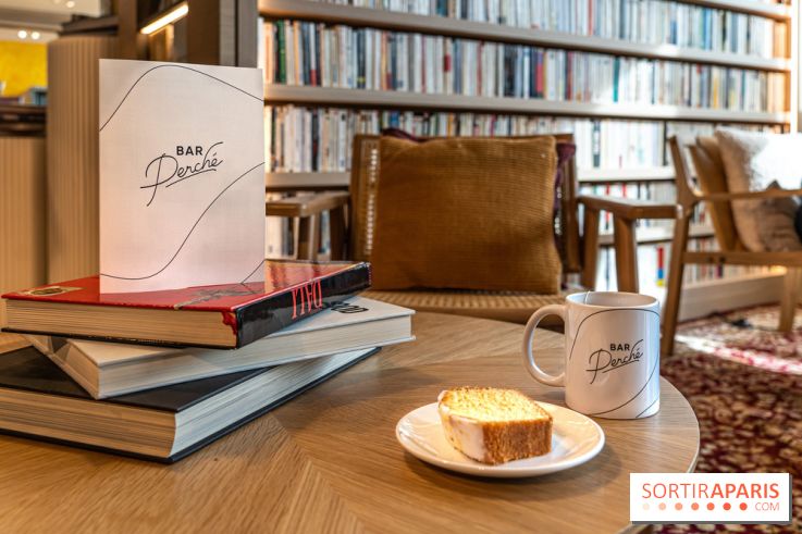 Bar Perché, café littéraire - terrasse du Printemps Haussmann  -  A7C6683