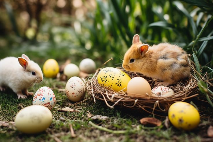 Visuels chasse aux oeufs de Pâques  - Chasse aux oeufs de Pâques lapins (1)