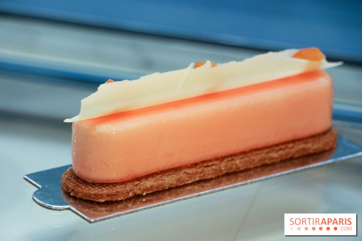 Butterfly Pâtisserie de Matthieu Carlin à l'Hôtel de Crillon - Finger Mousse de Fromage blanc et cœur de Pamplemousse rose