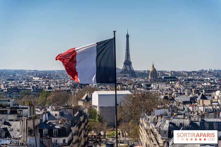 Le panorama du Panthéon - l'une des plus belles vues de Paris à 360° - vue paris - Tour Eiffel - drapeau