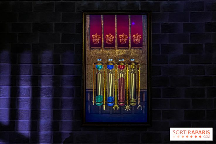 Harry Potter l'exposition coupe des quatre maisons sabliers