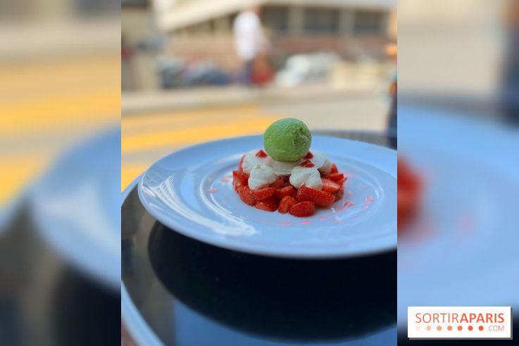 Le Louis Vins - Dessert fraise glace persil