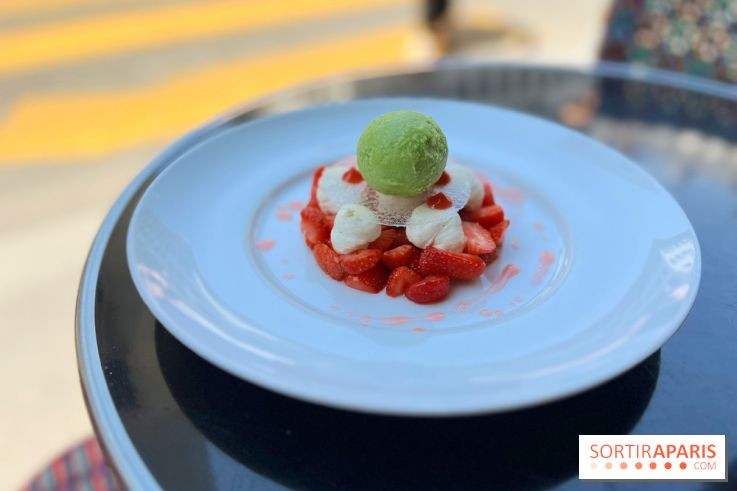 Le Louis Vins - Dessert fraise glace persil