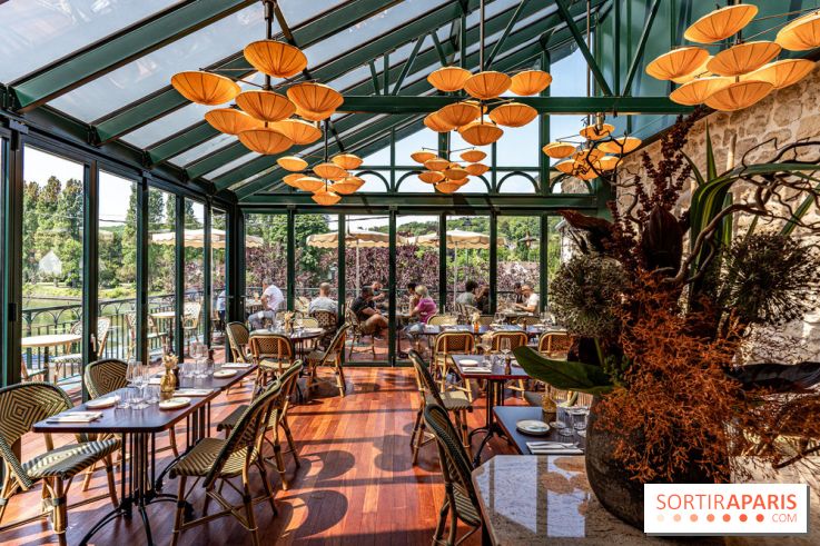 Le Nid, le restaurant-terrasse sur berge à l'Isle-Adam -   décoration salle - DOD Architecte
