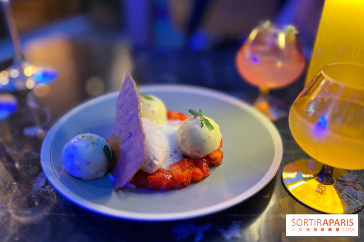 Acmé - Dessert fraise rose marjolaine