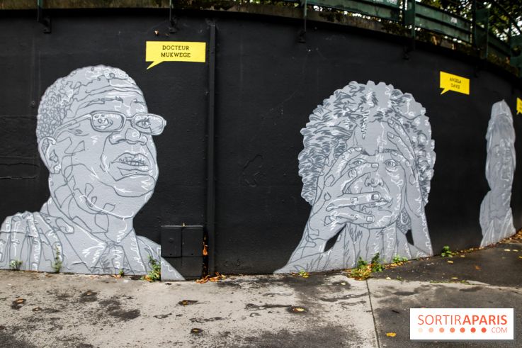 Mur des droits humains à Paris, nos photos