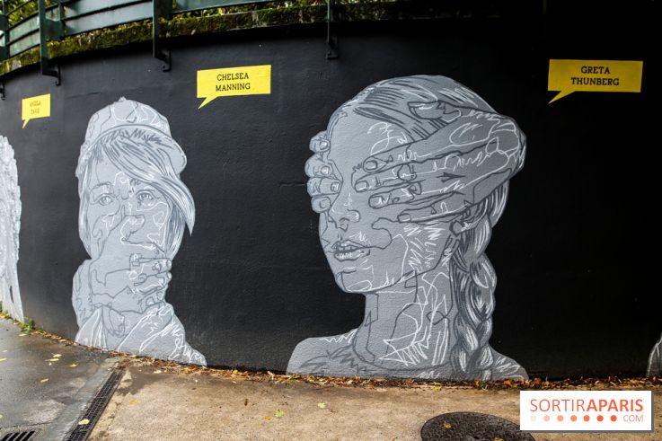 Mur des droits humains à Paris, nos photos
