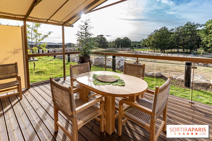 Les lodges de Thoiry - dormir à Thoiry en Terres d'Afrique - Photos -  terrasse