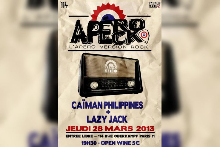 Les Apérocks #4 @ 114 OPEN WINE & w/ CAÏMAN PHILIPPINES + LAZY JACK