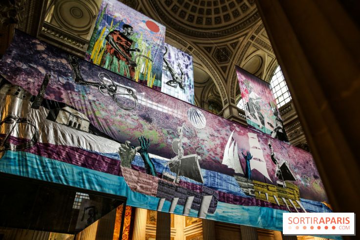 Raphaël Barontini, les photos de son installation monumentale au Panthéon