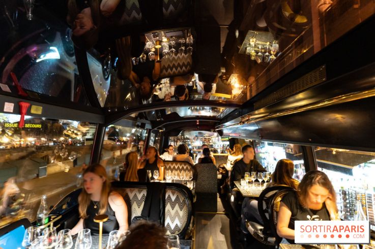 Bus Saint Germain 1920 - dîner dans un bus en traversant Paris