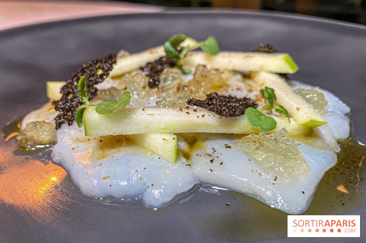 Résidence Culinaire 2023 La Big Bertha la Nouvelle Seine carpaccio de saint jacques