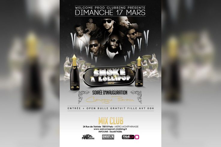  Ce dim. 17/03 @ MIX CLUB, inauguration de la nouvelle marque de champagne “PHARAON” by Gildas ICOUNGOUD