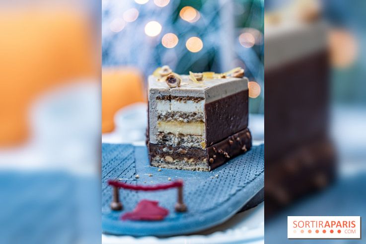 La bûche de Noël de l’Hôtel Barrière Le Fouquet’s Paris 2023