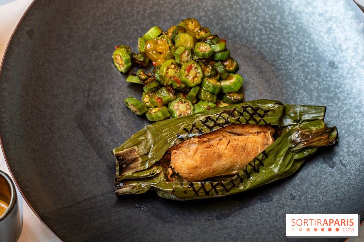 La Bauhinia par Quentin Testart au Shangri La Paris -  le bar de ligne en papillote