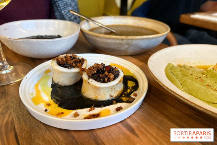 Pagaille - Encornets farcis, riz noir