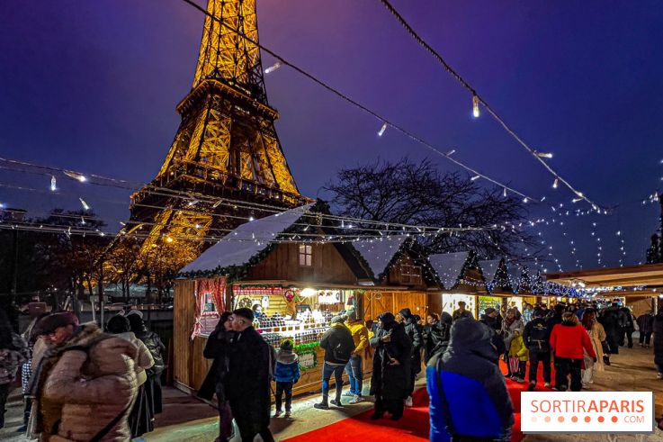 Marché de Noël 2023 au pied de la tour Eiffel - Quai Jacques Chirac