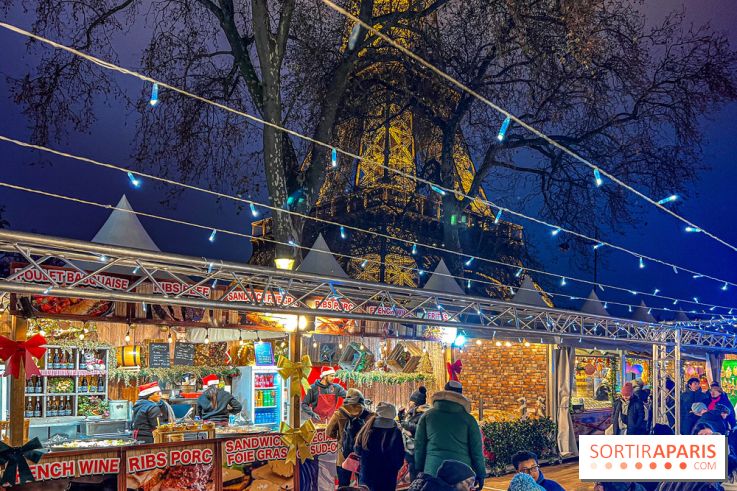 Marché de Noël 2023 au pied de la tour Eiffel - Quai Jacques Chirac