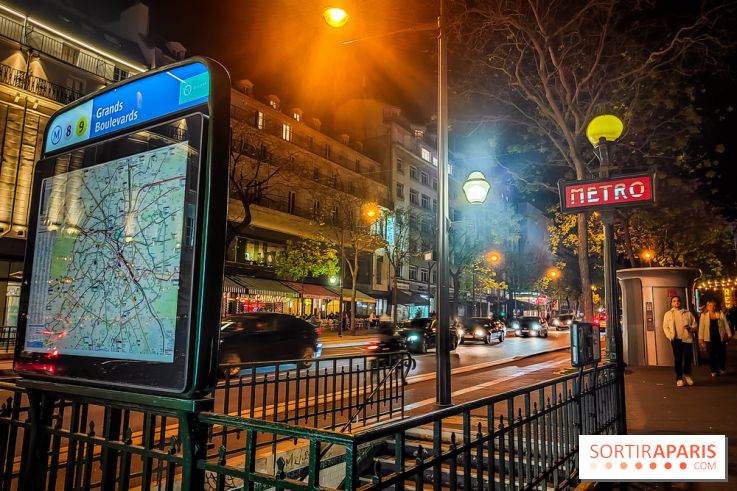 Visuels métro - Grands boulevards ligne 8 ligne 9 nuit