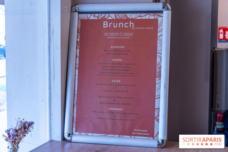 Maison Ambre Paris - restaurant, salon de thé et pâtisserie marocain  -  carte brunch - menu brunch