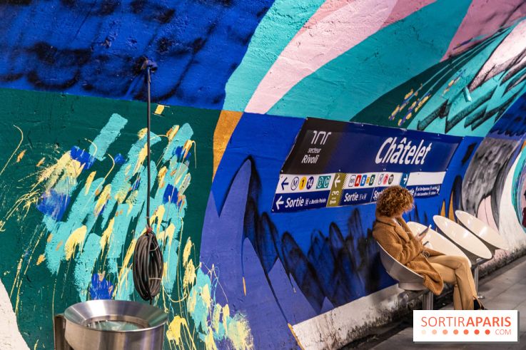 La station de Métro Châtelet re-décoré par des street-artistes