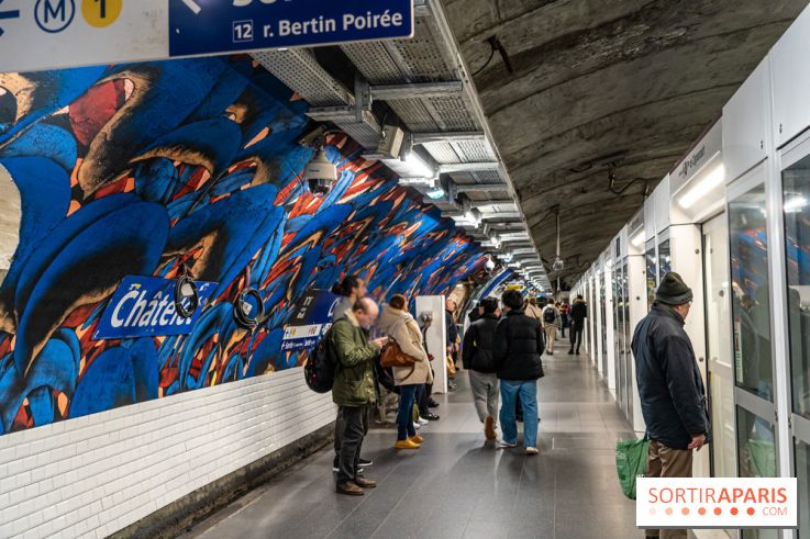 La station de Métro Châtelet re-décoré par des street-artistes
