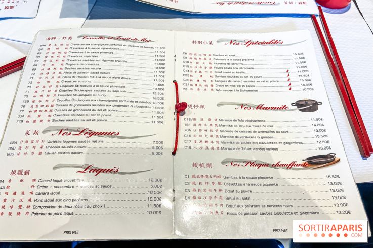 New Hao Khoan, le restaurant chinois et vietnamien, valeur sûre du 13e - menu - carte