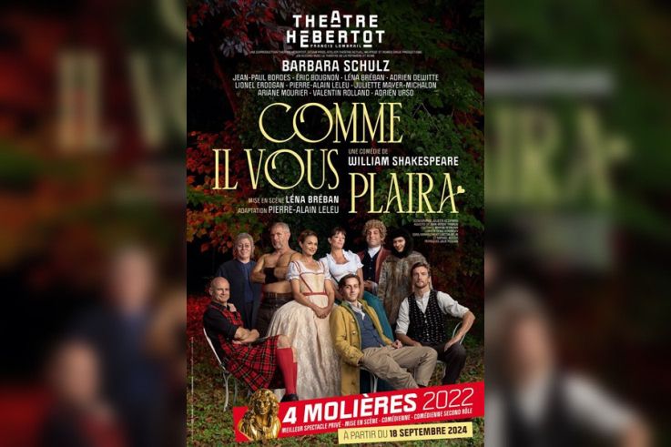  Comme il vous plaira : la pièce de Shakeaspeare au Théâtre Hébertot 